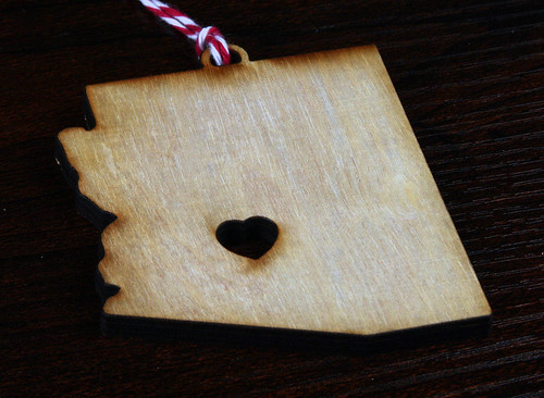 LetterCraft Arizona Heart Ornament