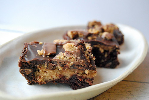 Fudgy Double Peanut Butter Brownies - trio-001
