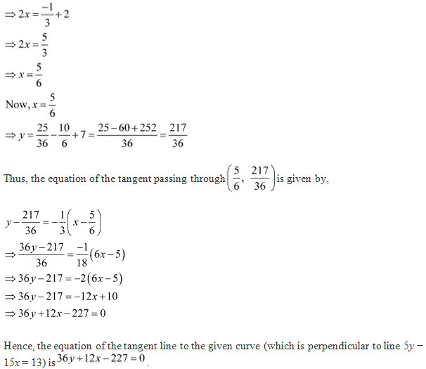 RD Sharma Class 12 Solutions Chapter 16 Tangents and Normals Ex 16.2 Q13-ii