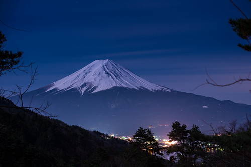 winter japan night fuji january 日本 nightview crazyshin yamanashi 2015 山梨県 富士河口湖町 御坂 南都留郡 御坂峠 afsnikkor70200mmf28ged 御坂道 nikond4s 20150105ds13284