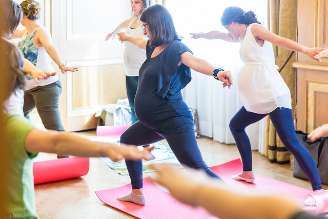 sessione di fitness al Baby Shower Party