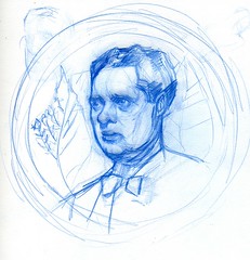 Dylan Thomas coin sketch