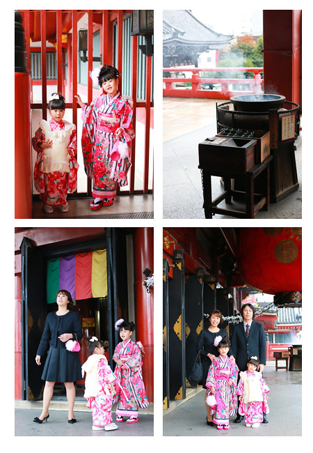 七五三写真撮影　フラリエ（旧ランの館）　大須観音　名古屋市中区　出張撮影　ロケーション撮影　着物　家族写真