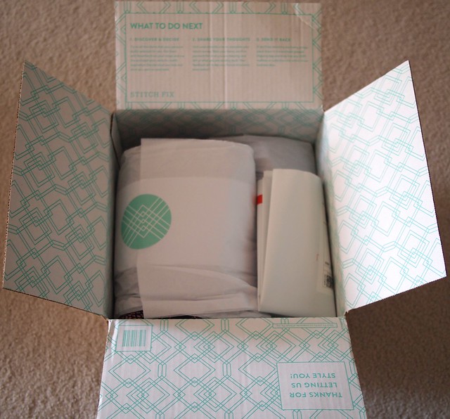 Stitch Fix unboxing! Instructions in box- details on next photo