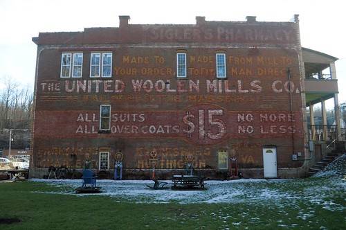 sign 15 wv westvirginia ghostsign downtowns woolenmills pennsboro pennsborowv