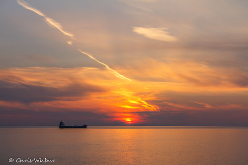 sunset summer sky lake ontario canada clouds evening marine superior august northern 2014