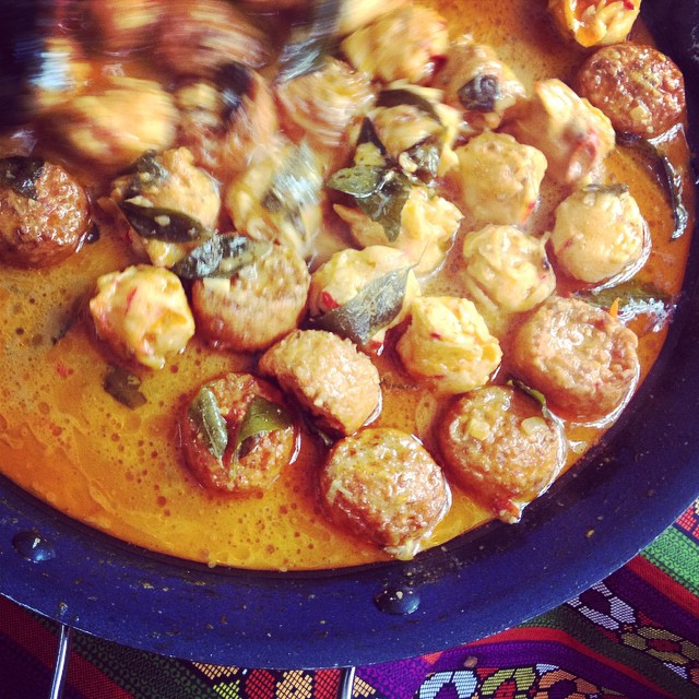 Lunch no. 2 today: Lobster and scallop balls. 😍😂🐷 #foodcoma @minayski