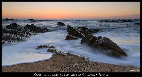 ocean sunset sea mer france rocks waves vagues coucherdesoleil rochers vendée canoneos70d eos70d stéphanebon
