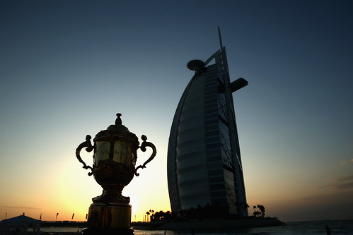 The Webb Ellis Cup completes visit to Dubai as part of Rugby World Cup Trophy Tour