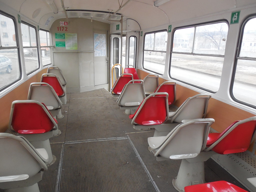 Samara interior tram Tatra T3SU double-door after overhaul