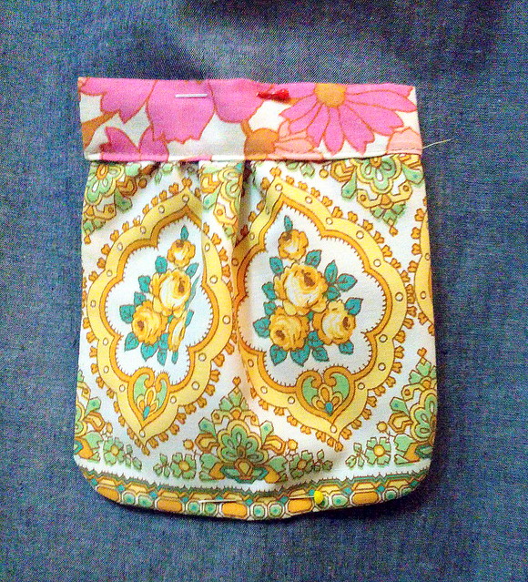 Tunic Patch pocket from vintage sheets