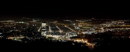 night landscape lights torre view stadium panoramic bilbao futbol bizkaia iberdrola