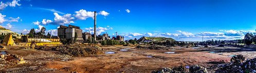 blue sky clouds landscape southafrica photography amazing mine factory pano panoramic mining hq hdr johannesburg randfontein marculescueugendreamsoflightportal paulsaad