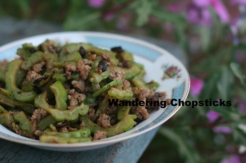 Chinese Bitter Melon Stir-Fry with Ground Pork and Black Bean Sauce 9