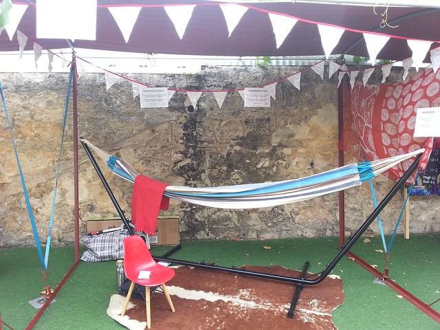 #hammocktime all set up & ready to go at Freo Markets laneway.
