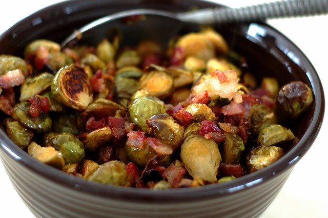 Maple Bacon Roasted Brussels Sprouts by Eve Fox, The Garden of Eating, copyright 2014
