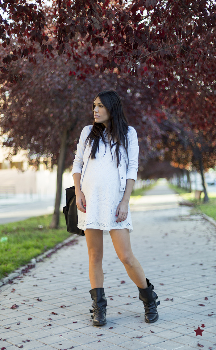 street style warm fall days white dress autumn hake bag fashion blogger outfit blog de moda