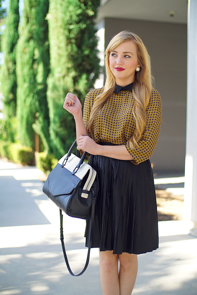forever21 faux leather pleated midi skirt