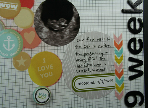 9 Weeks (Maternity) Scrapbook Layout | shirley shirley bo birley Blog
