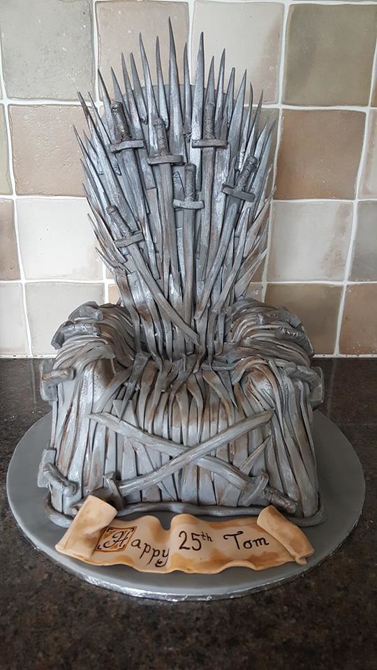 The Iron Throne (Game of Thrones) Inspired Cake by Paula Bentley of Bentley's Bakes