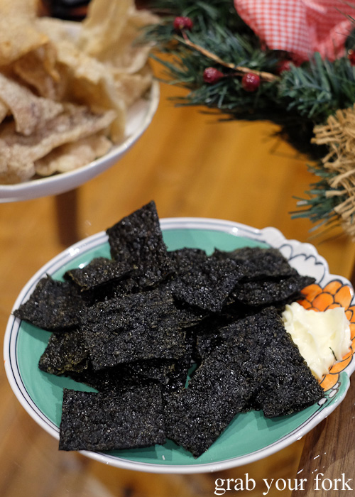 Homemade seasoned seaweed at the Stomachs Eleven Christmas dinner 2014