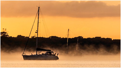 sea mist seascape sunrise golden australia tasmania yachts seamist mariaisland shoalbay mariaislandnationalpark earlylighting mcraesisthmus encampmentcove trainsintasmania stevebromley lumixfz200