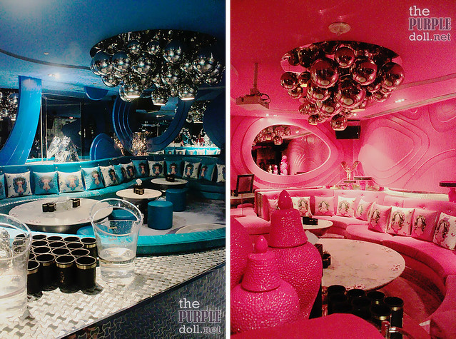 Blue and Pink Private Rooms at Club Cubic
