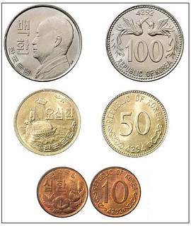 Hwan coins of South Korea