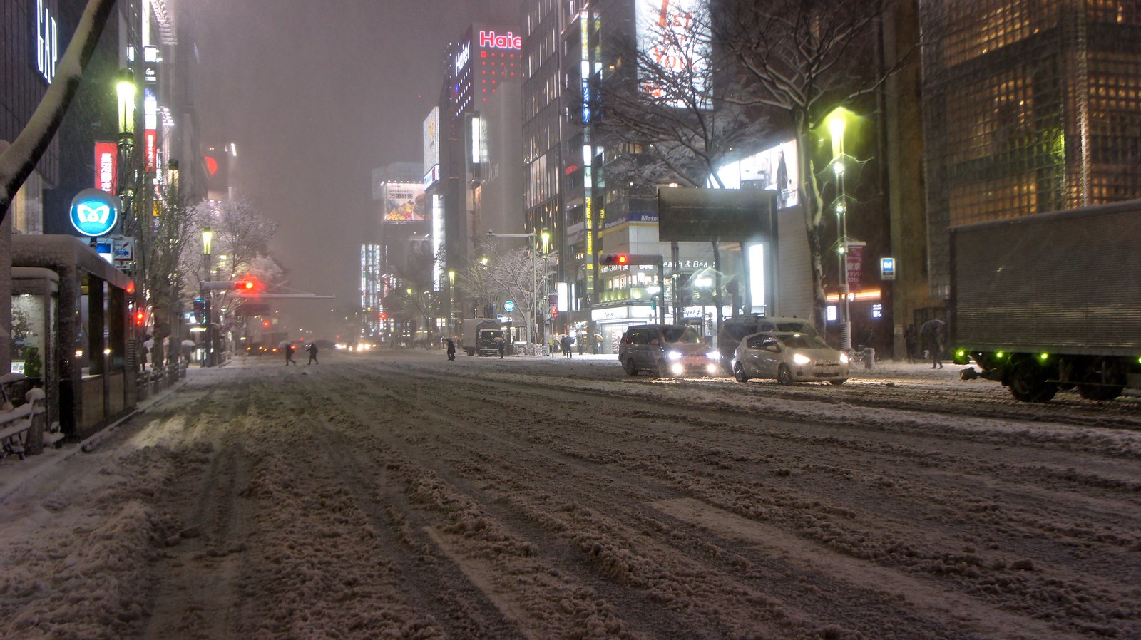 Ginza in Snow!
