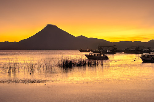 sunset lake guatemala atitlan hdr centralamerica panajachel volcanos lakeatitlan gh3 volcansanpedro dmcgh3