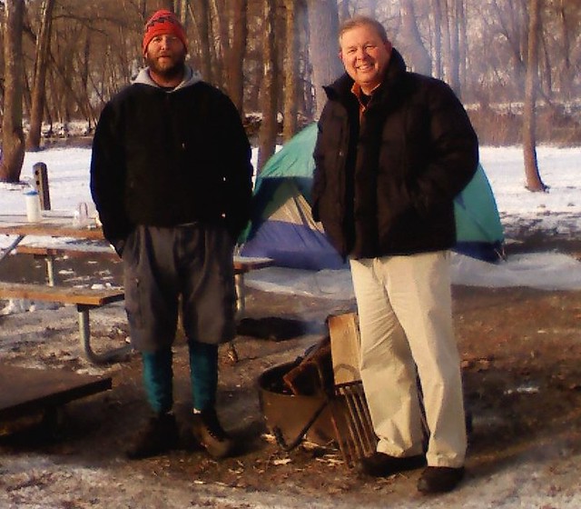 Winter primitive camping at New River Trail State Park