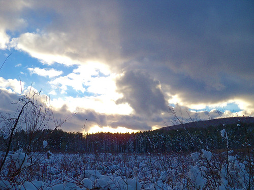 sky sun snow clouds landscape ma us unitedstates wetlands pittsfield maybrook winterstormcato