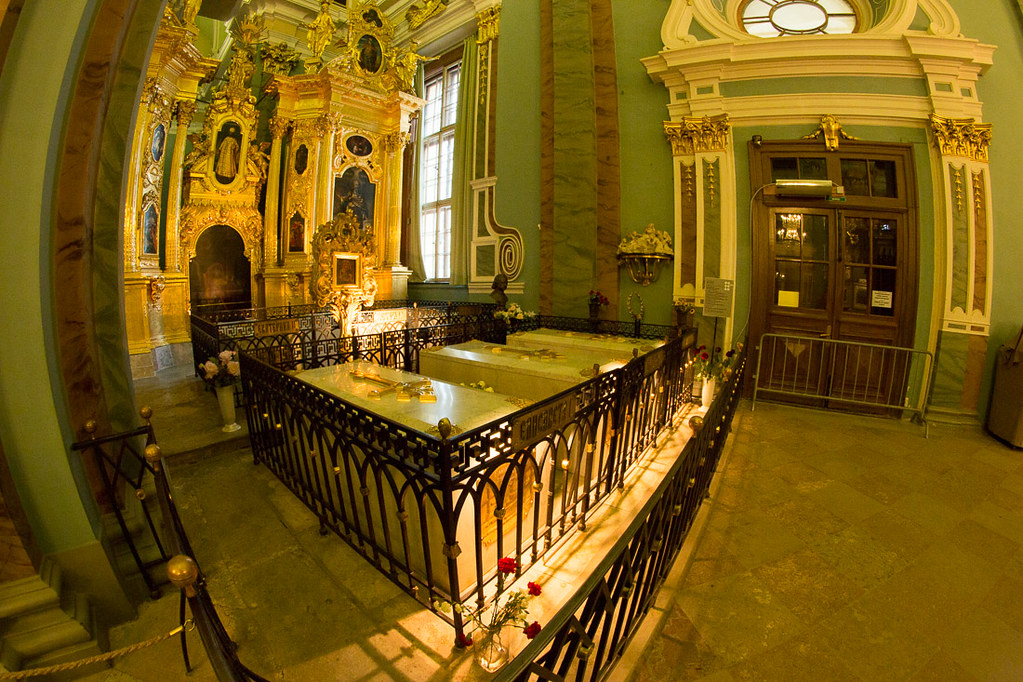 Tombs of Peter the Great and Catherine the Great in St. Peter and Paul Fortess