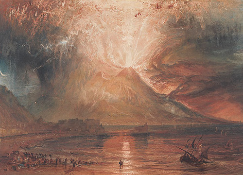 Vesuvius in Eruption, watercolor. Painting by Joseph Mallord William Turner (between 1817 and 1820). Image courtesy of Yale Center for British Art.