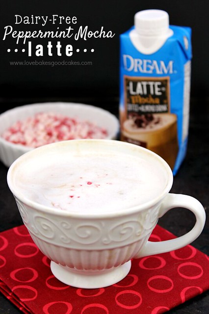 Dairy-Free Peppermint Mocha Latte - tastes just like the expensive coffeehouse drink! #DREAMLatte #ad