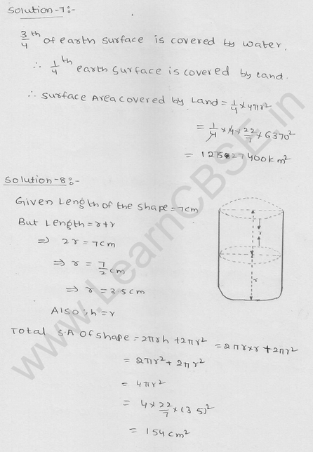 RD Sharma Class 9 solutions Chapter 21 Surface Area and volume of A Sphere Ex 21.1 4