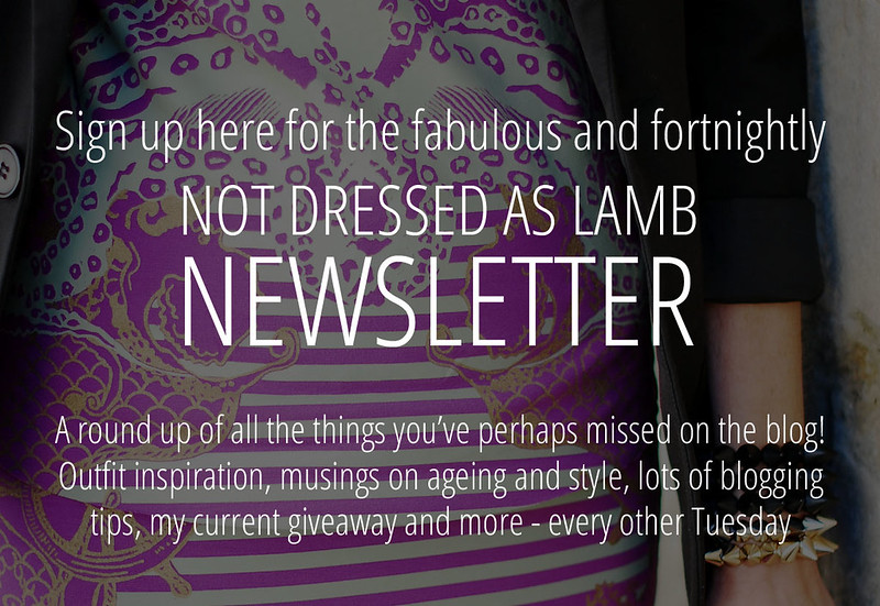 Not Dressed As Lamb Newsletter