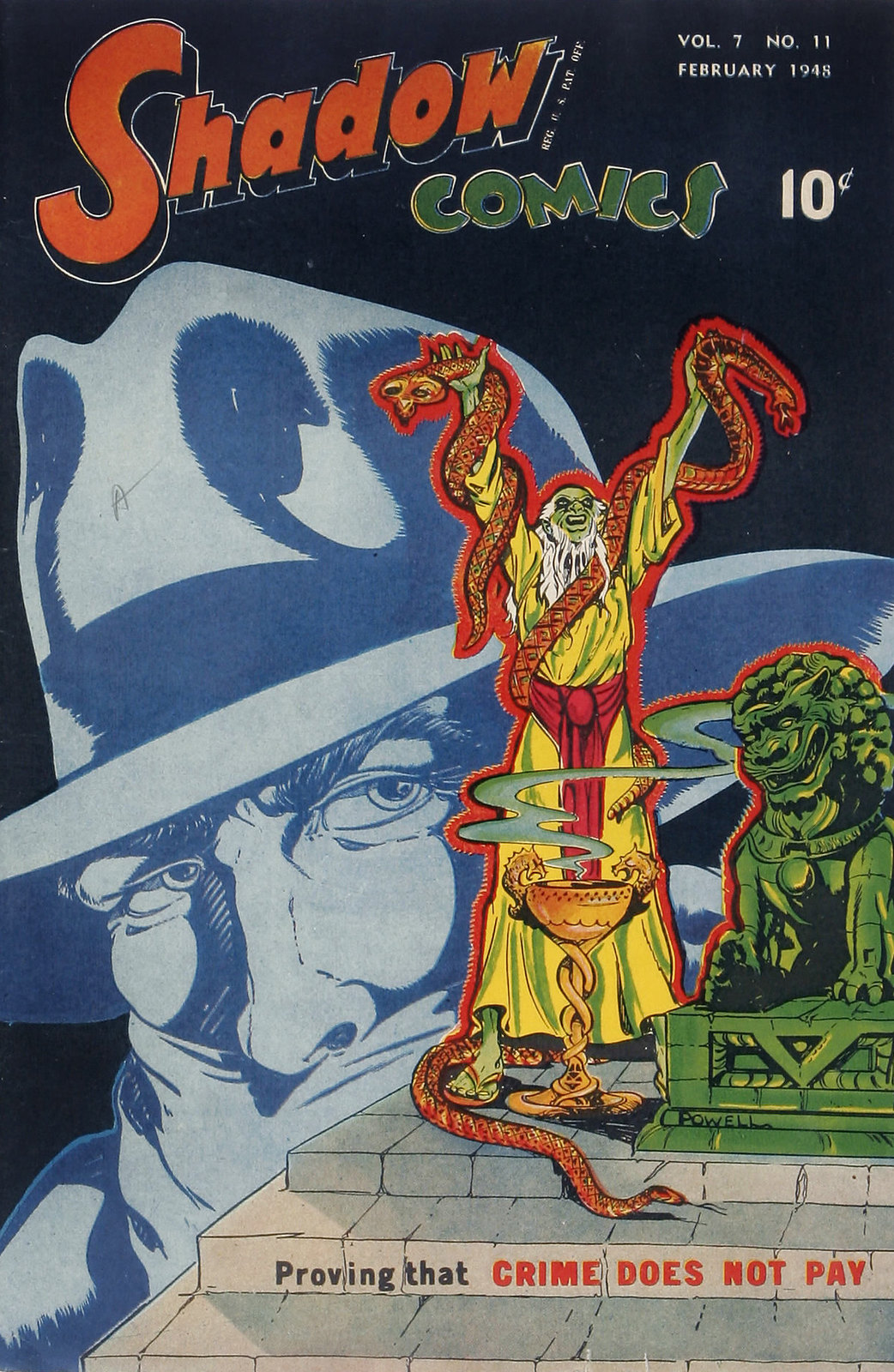 Shadow Comics V7#11 (Street & Smith, 1948) Bob Powell Cover