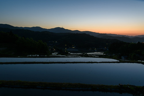 field japan sunrise japan　 日の出 田園 棚田 大阪府 豊能郡