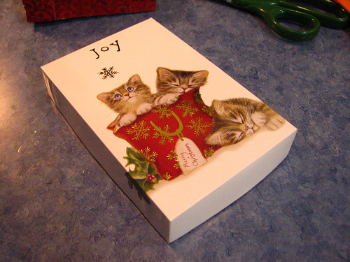 make a box from a Christmas card