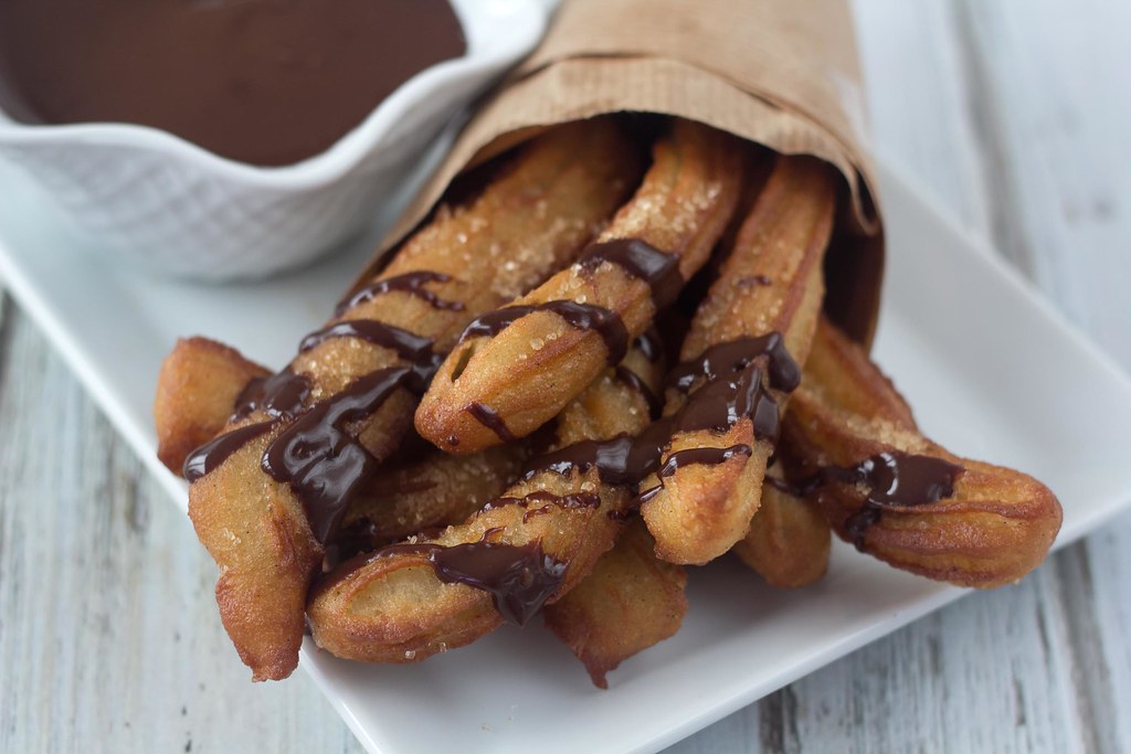 Recipe for Homemade Churros with Chocolate Sauce