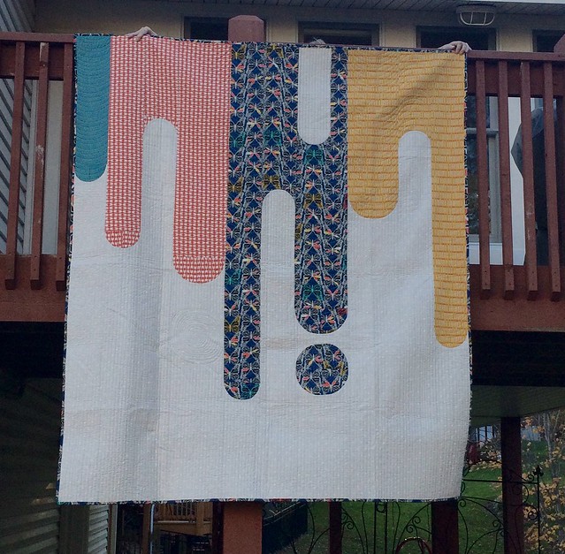 Finished Paint Drip Quilt