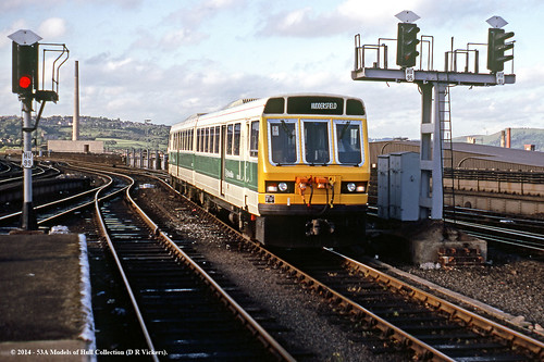 train diesel railway passenger britishrail westyorkshire pacer huddersfield dmu class141