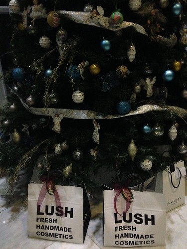 LUSH soaps under the Xmas tree