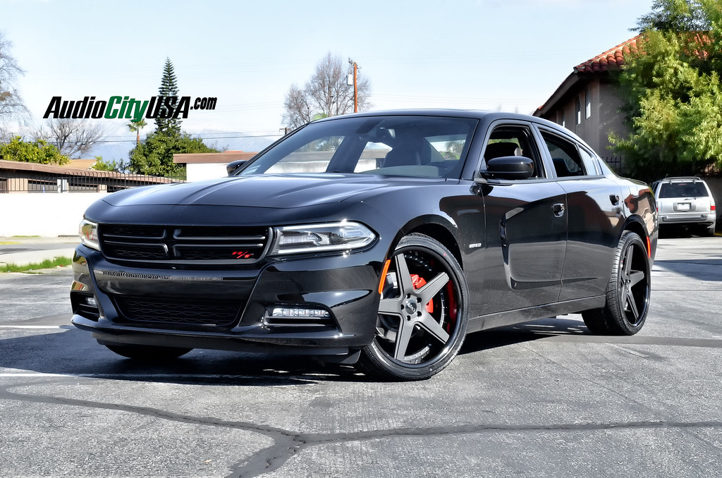 2015 Dodge Charger RT on 22" Azad a008 matte black face 