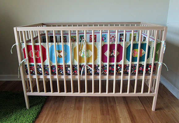 (seriously awesome) patchwork crib bumper