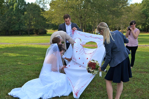 German Wedding Tradition Cutting out a Heart