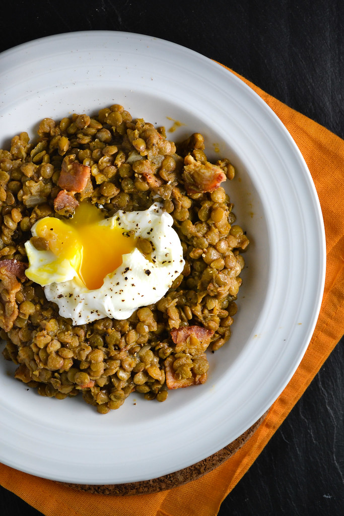 Lentils and Bacon with Poached Egg, My Kind of Comfort Food | Things I Made Today