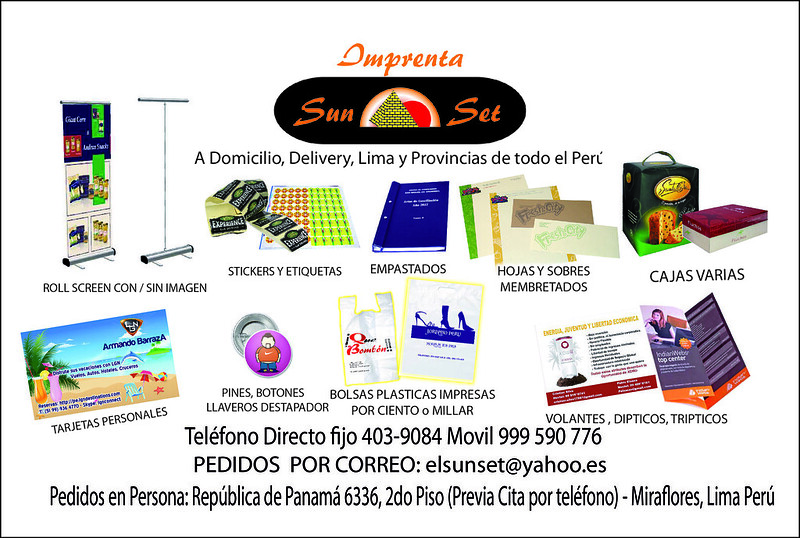 Imprenta a domicilio delivery Lima Peru 2014