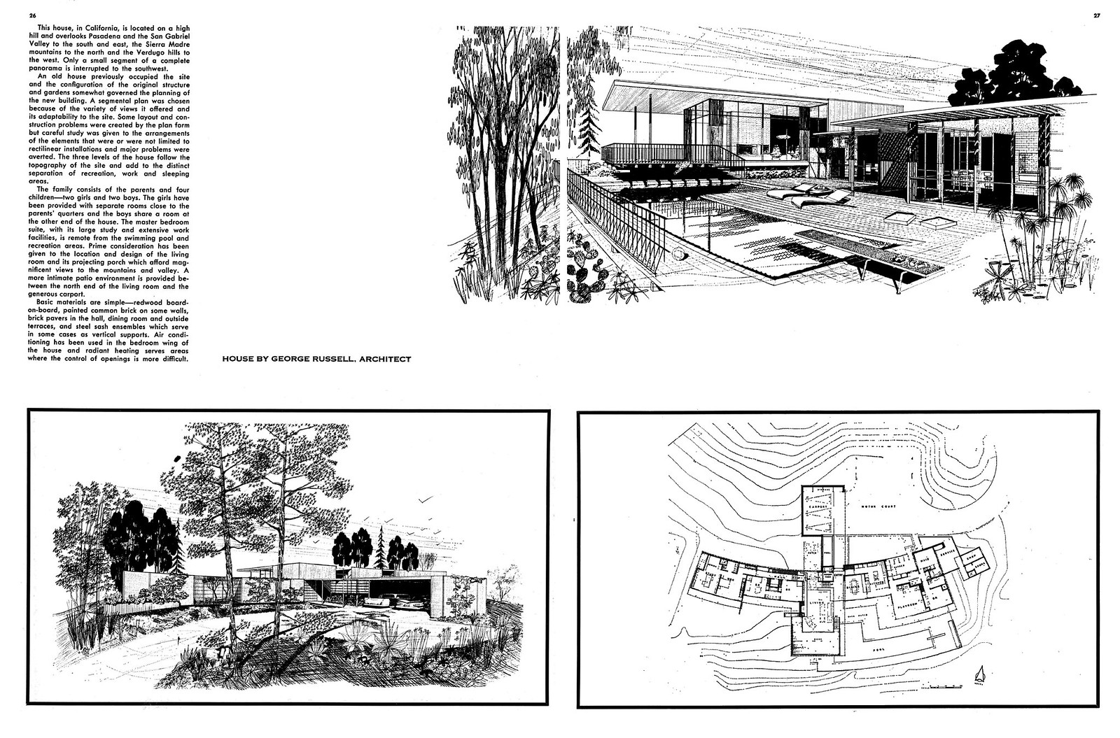 George Vernon Russell - Mallikin Residence - Southern California (1960)